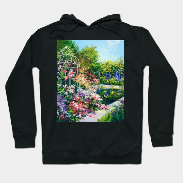 Pond in flowers Hoodie by OLHADARCHUKART